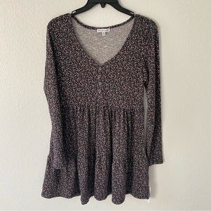 Spirit of Grace Floral Long Sleeve Mini Dress Size M